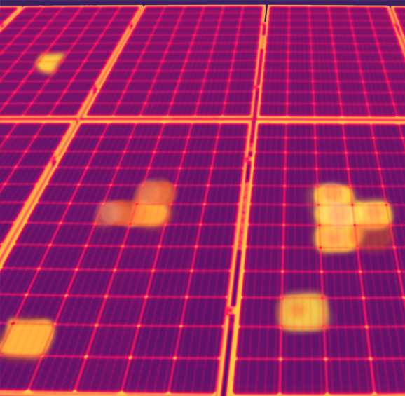 Inspeções termográfica de painéis solares